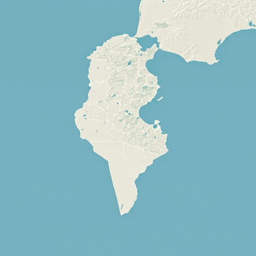 Map showing Tunis location